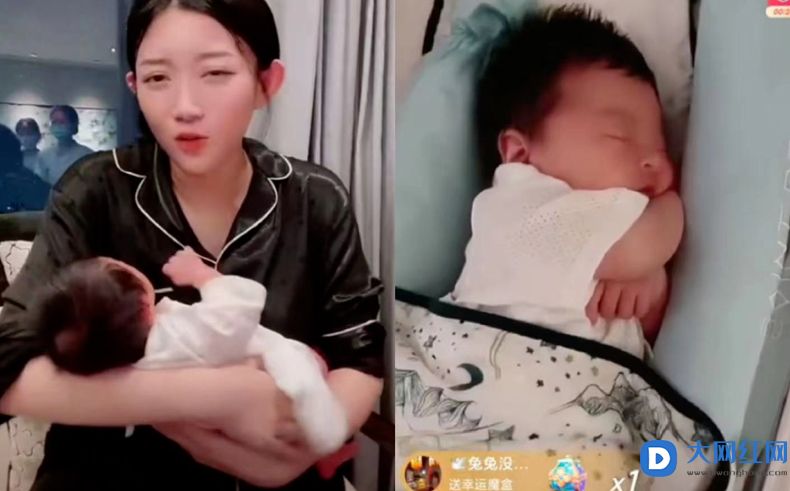 小伊伊产后抱女儿露脸直播，白小白追问想当干爹遭拒绝